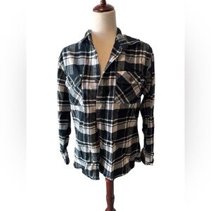 Jachs Black and White Flannel Shirt